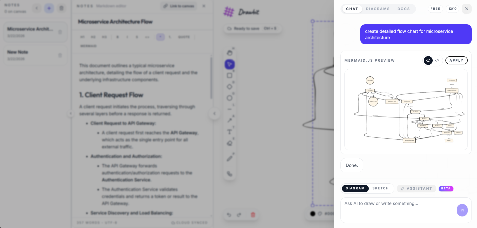 AI generation workflow screenshot